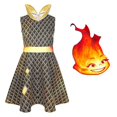 thumbnail image 2 of Disfraz de Cosplay Elemental Ember Wade, vestido de agua y fuego, uniforme de Halloween para niños, 2 of 5