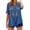 Blue, variant on Boho Embroidered Tops for Women 3/4 Sleeve Length Peasant Shirts Plus Size Summer Dressy Casual Blouses 2026,S