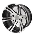 thumbnail image 1 of 14in Aluminum Trailer Wheels Hub, Aluminum Alloy High Strength Strong Construction Long Lifespan for ATV Go Kart Golfs Cart, ATV Wheels Hub Rims Upgrade Ride for Automotive Wheels, 1 of 7
