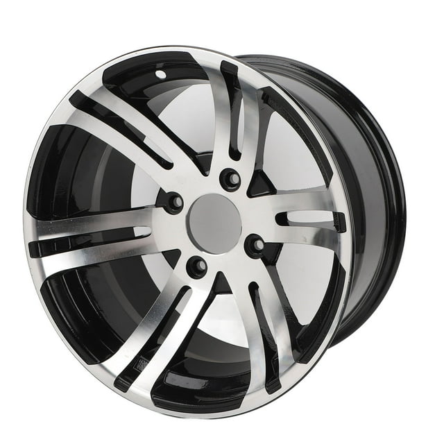 14in Aluminum Trailer Wheels Hub, Aluminum Alloy High Strength Strong Construction Long Lifespan for ATV Go Kart Golfs Cart, ATV Wheels Hub Rims Upgrade Ride for Automotive Wheels