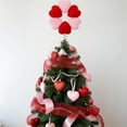 thumbnail image 5 of Valentine's Day Heart Shaped Flocked Tree Topper Ornament, Red Polyester Christmas Tree Decoration, 1 Count, 11.8x7.8 Inches, 5 of 8