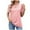 Pink, variant on Sevevn Women's Fashion Casual Spring And Summer New Keyhole Round Neck Loose Short-Sleeved T-Shirt Top Black M Holiday Gift Finder