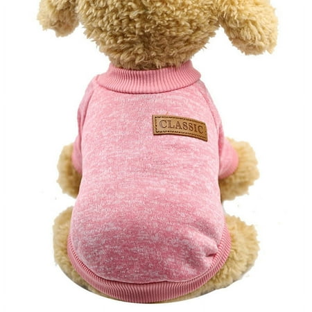 VANLOFE Dog Clothes Coat Warm Two-legged warm puppy dog fight Teddy wool cat sweater pet clothes