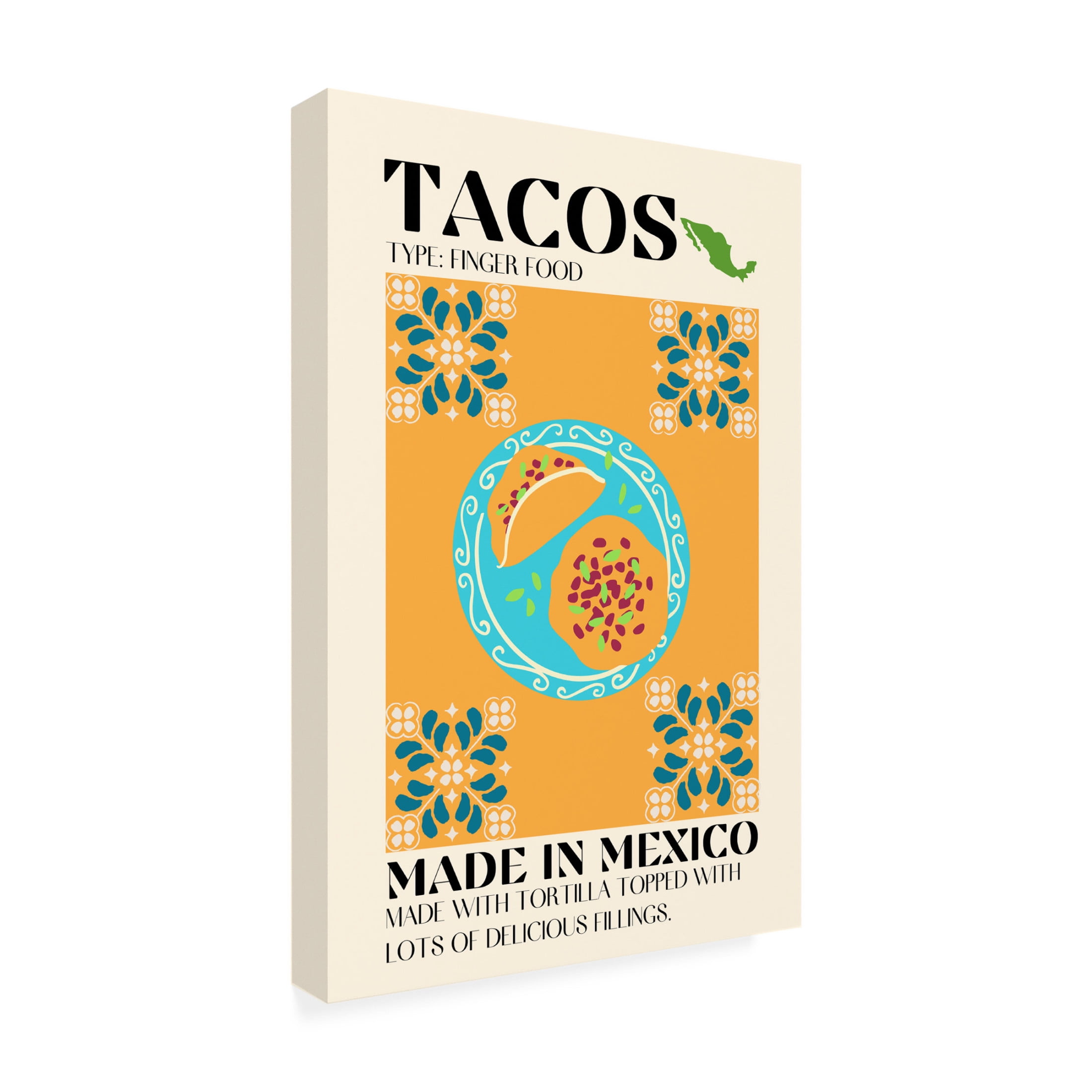 Canvas Wall Art - Gaec Studio 'Tacos' Wall Art for Living Room, Bedroom, or Office Décor by Trademark Fine Art - 30 x 47 Inches