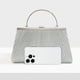 thumbnail image 4 of Bolsos de embrague de noche para mujer Bolsos de banquete de señora plisados ​​con cadena elegante (plata), 4 of 8