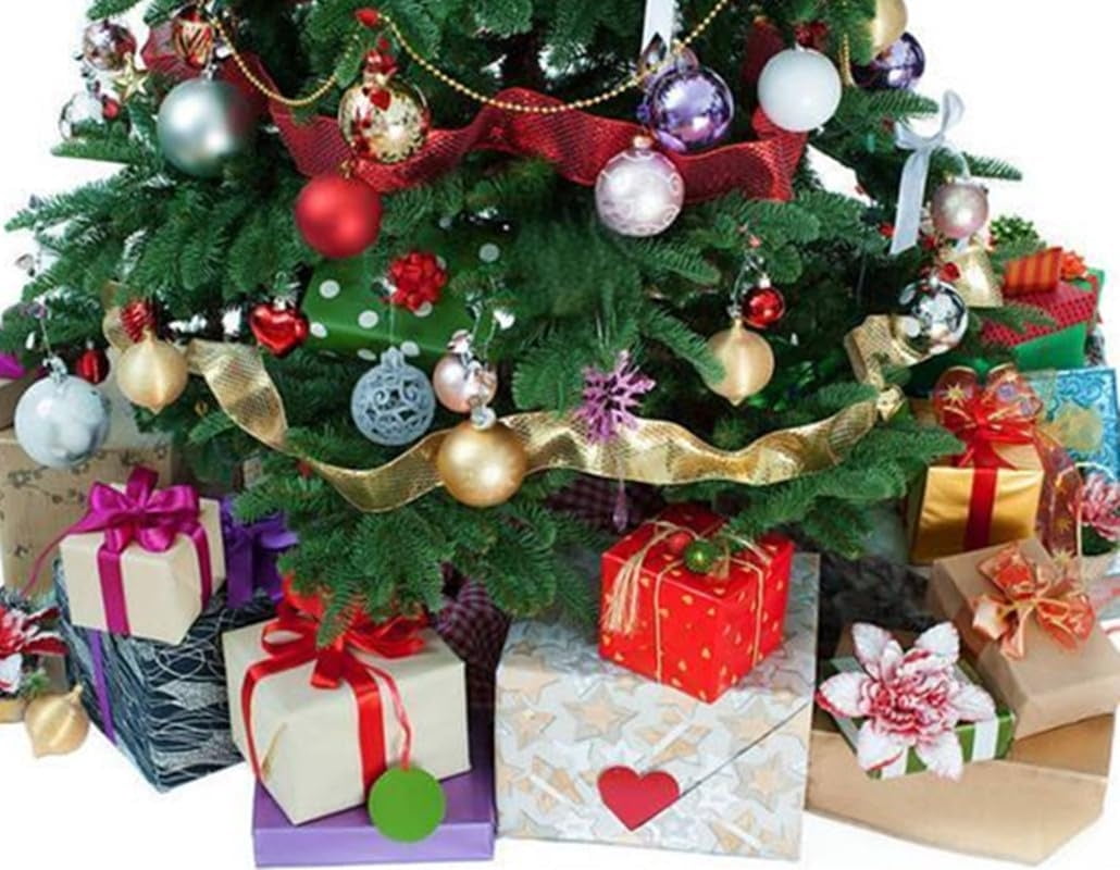 Mini Christmas Tree Small Christmas Tree with LED Lights Ornaments Tabletop Artificial Christmas Decorations Indoor Christmas Decor 24"/60cm