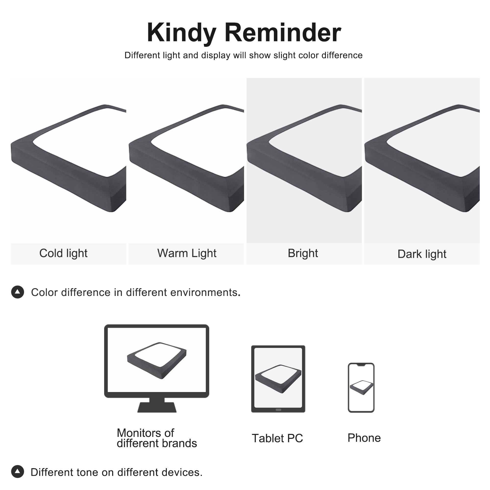 Unique Bargains Box Spring Cover Wrap Around 4 Sides Stretchy King Slate Grey
