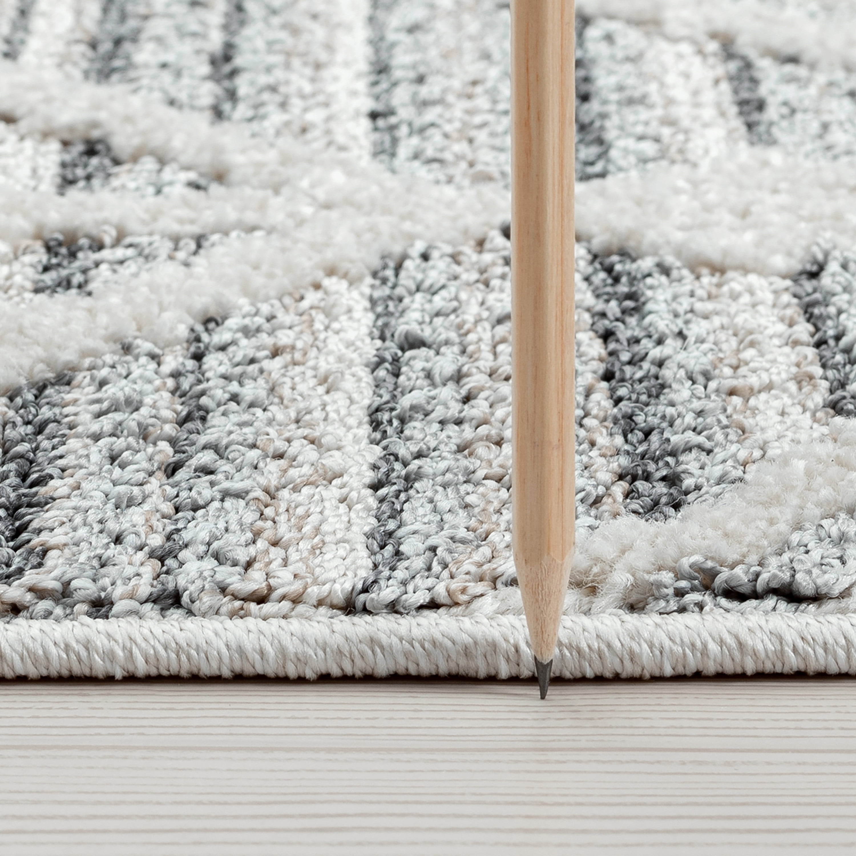 Bliss Rugs Moroccan Contemporary Geometric Area Rug, Indoor Rugs for Living Room, Dining Room, Bedroom | Gray, 5' x 8' (5'3''x7'3'')