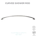 thumbnail image 3 of Bath Bliss Suction Cup Mount Aluminum Curved Shower Rod in Chrome, 3 of 7