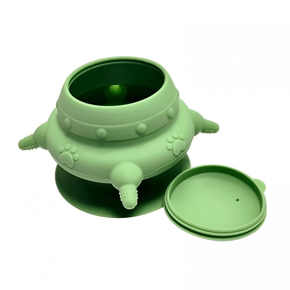 ACDANC Multi-Puppy Nursing Station with 4 Silicone Nipples - Durable Puppy & Kitten Feeder Bowl, 240ml Capacity - Ideal for Feeding Milk to Multiple Puppies or Kittens Simultaneously