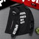 thumbnail image 2 of Chaqueta vaquera negra con botones para otoño para hombre, chaqueta vaquera blanca con estampado de letras, abrigo para hombre, lavado rojo G, estética de bajo coste al precio más bajo, 2 of 5
