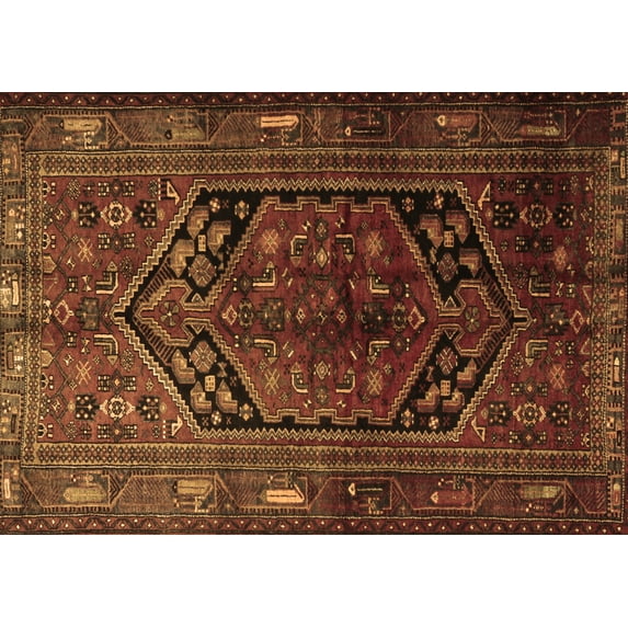 Ahgly Company Indoor Rectangle Persian Brown Traditional Area Rugs, 2' x 3'