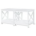thumbnail image 1 of Costway 2 PCS End table X-Design Display Shelves Accent Sofa Side Table Nightstand White, 1 of 10