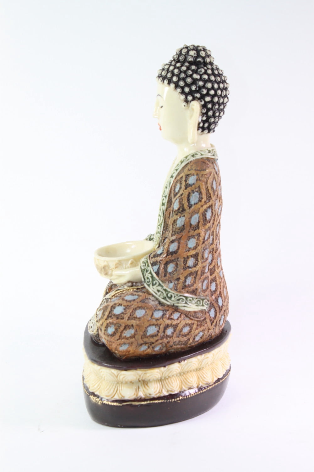Brown Buddha Tealight Candle Holder Statue, Bodhisattva Theme