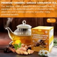 thumbnail image 6 of TOG999, Turmeric Ginger Cinnamon Tea Bags | 60 Count | Herbal Blend with Turmeric, Ginger, Cinnamon Stick & Chamomile Flowers for Relaxation | Naturally Flavorful, Caffeine-Free | Packed in Paper Box, 6 of 9