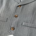 thumbnail image 4 of MSemis Kids Boys Baby Gentleman Outfits Tuxedo Suit Vest Formal Shirt with Pants Bowtie Grey 4-5, 4 of 6