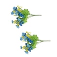 thumbnail image 2 of Injueey 2 unids/set flores falsas no tóxicas para decoración del hogar DIY y ramo de boda-bajo mantenimiento Flores artificiales Profundo+Azul Claro, 2 of 6
