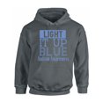 thumbnail image 1 of Awkward Styles Unisex Light It Up Blue Support Graphic Hoodie Tops for Autism Awareness, 1 of 5