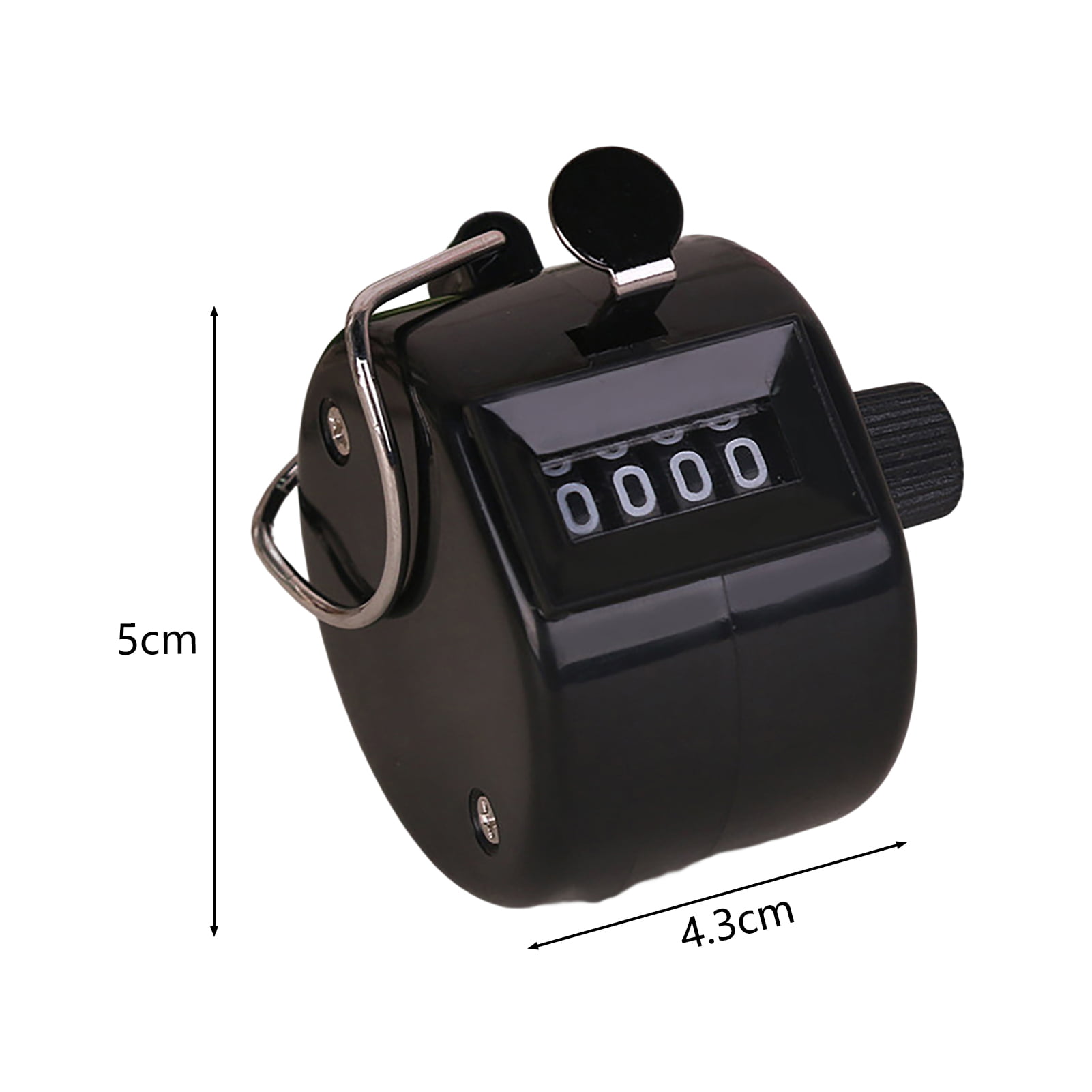 KSZNZB Hand Tally Counter,4 Digit Display Clicker Counter Metal Mechanical  Handheld Pitch Counter Clicker with Finger Ring for Row Sport Coach School