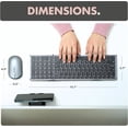 thumbnail image 2 of X9 Performance Foldable Keyboard and Mouse Wireless - (BT + 2.4Ghz) - Carrying Case, Phone Stand, Full Sized 106 Keys, Rechargeable - Portable Travel Bluetooth Keyboard and Mouse Set - Space Gray, 2 of 8