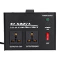 thumbnail image 3 of Transformador de VoltaJe, 500W Fácil de Operar Enchufe de la UE 110V 220V 2 Colecho Universal Ajuste de Entrada Silenciosa Pase Hacia Abajo Convertidor de Voltaje Seguro para, 3 of 7