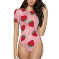 thumbnail image 2 of Picia Strawberry Womens One Piece Swimsuits Modest Tummy Control Bathing Suits Lace Up Slimming Swim Suit-XX-Large, 2 of 9