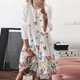 thumbnail image 2 of Vestido HUOGUO de manga larga casual con estampado de mariposas para mujer, 2 of 5