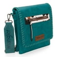 thumbnail image 5 of Wrangler Crossbody Bags for Women Vintage Hand Woven Shoulder Purse, Leopard-Turquoise, 5 of 7