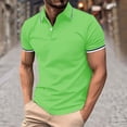 thumbnail image 2 of Sentmoon Mens Short Sleeve Shirts Oversized Relaxed Turndown Collar Man Clothes Button Down Tops for Mens Trendy Trendy for Running & Gym Workout Green M, 2 of 6