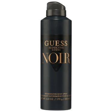 Guess Seductive Homme Noir, Body Spray, Size 6.0 oz, Gender for Men, Brand Guess, 1 Pack, Scent Amber