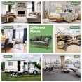 thumbnail image 2 of Ktaxon Mid-Century Modern Loveseat, Linen Blend 2-Seater Sofa, Solid Wood Frame Couch for Living Room, Apartment Green, 2 of 9