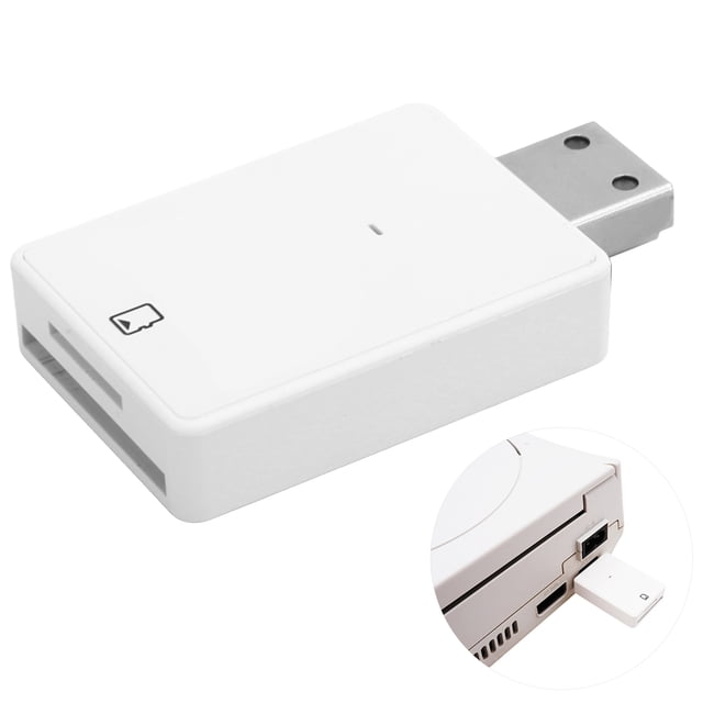 Lector de Tarjetas, Lector de Tarjetas de Memoria para Dreamcast con un enchufe de indicador de Estado lideró y Jugar al lector de Tarjetas de Consola de Juegos de material ABS,