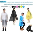 thumbnail image 6 of Raincoat, [1 Pack] Portable EVA Rain Coats Reusable Rain Poncho with Hood and Elastic Cuff Sleeves, 6 of 7