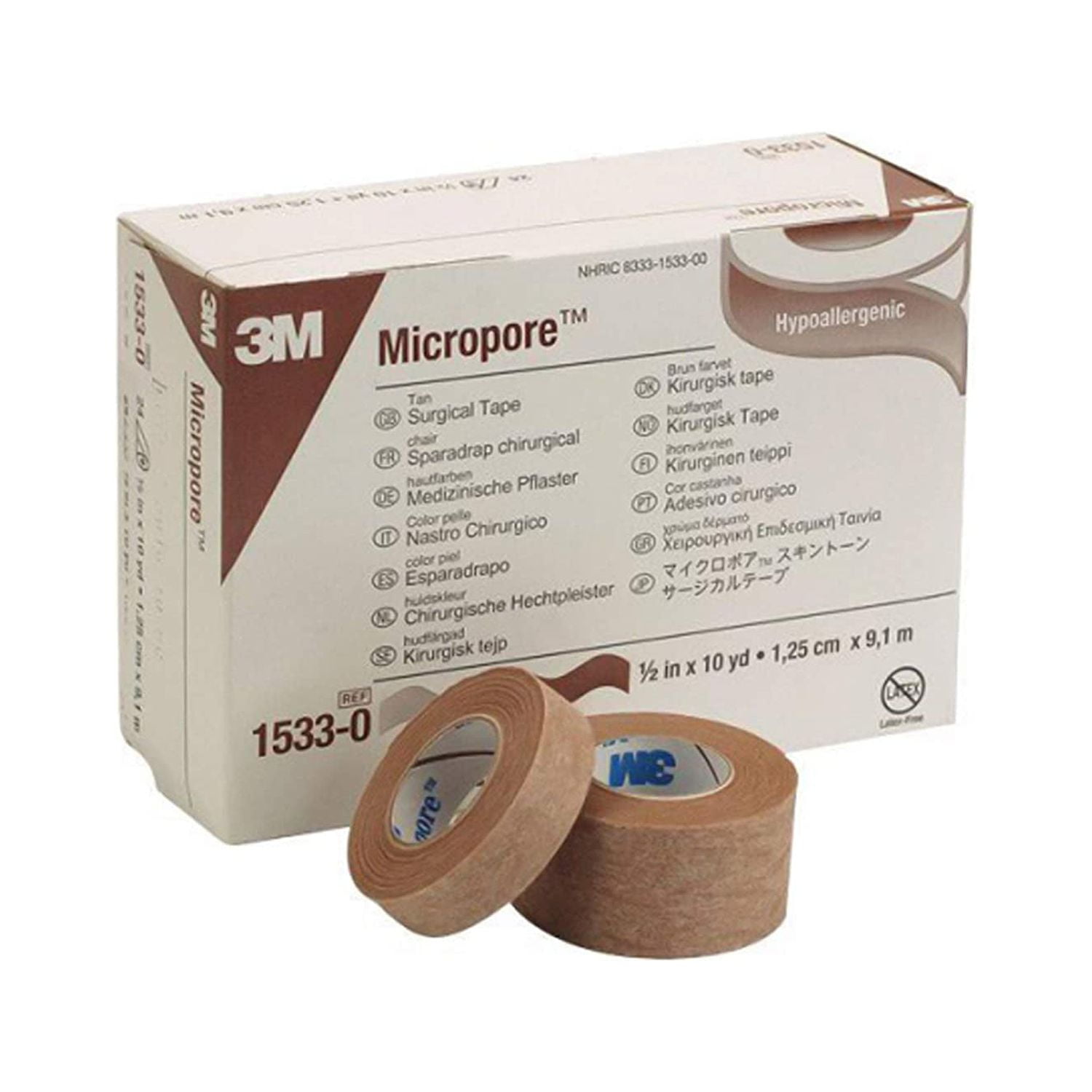 Micropore Surgical Tape 1 Inch Paper Tape [2.50 cm x 9.14 m/ 10 Yds ] Free  Ship