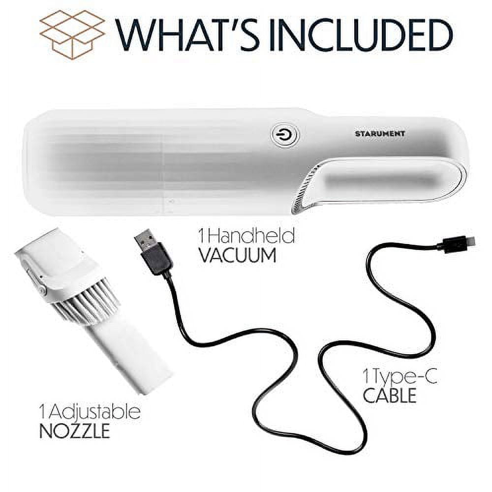 Portable Vaccum Cleaner - Hand Vacuum Cleaner Handheld Cordless Cleaner - Starument - WHITE