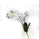thumbnail image 1 of 2pcs Artificial Flower: Realistic 3d Artificial Phalaenopsis Orchid Flowers With Leaves Faux Floral Arrangements For Wedding Table Centerpiece Home Of, 1 of 3