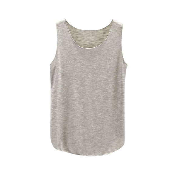 qucoqpe Summer Cotton Tank Tops for Women Fashion Casual Solid Color Crewneck Sleeveless Tunic Blouses Loose Fitted Vacation Beach Shirts