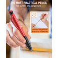 thumbnail image 2 of Nicpro 2 Pack Carpenter Pencil Set with Sharpener & Finger Grip, Mechanical Woodworking Pencils wit, 2 of 7