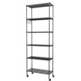 thumbnail image 1 of Estante de alambre Shelf Homdox de 6 niveles con ruedas giratorias, negro, 1 of 9