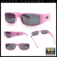 thumbnail image 2 of Mens Mad Dog Narrow Rectangle 90s Street Gangster Shade Sunglasses Pink - Black, 2 of 8