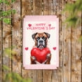 thumbnail image 2 of Happy Valentine's Day Boxer Brings Love Heart Vertical Metal Aluminum Sign Boxers Dog Lover Gifts Idea Wall Art Home Decor - 02028, 2 of 5