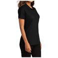 thumbnail image 4 of Womens Short Sleeve Easy Care SuperPro React Polo Shirt Deep Black XS, 4 of 5