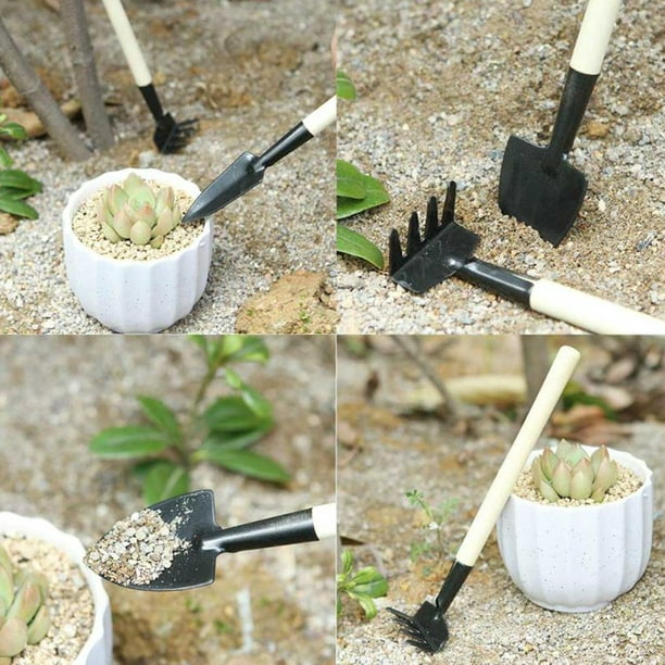 Acheter Mini outils de jardin pour plantes, manche en bois, pelle