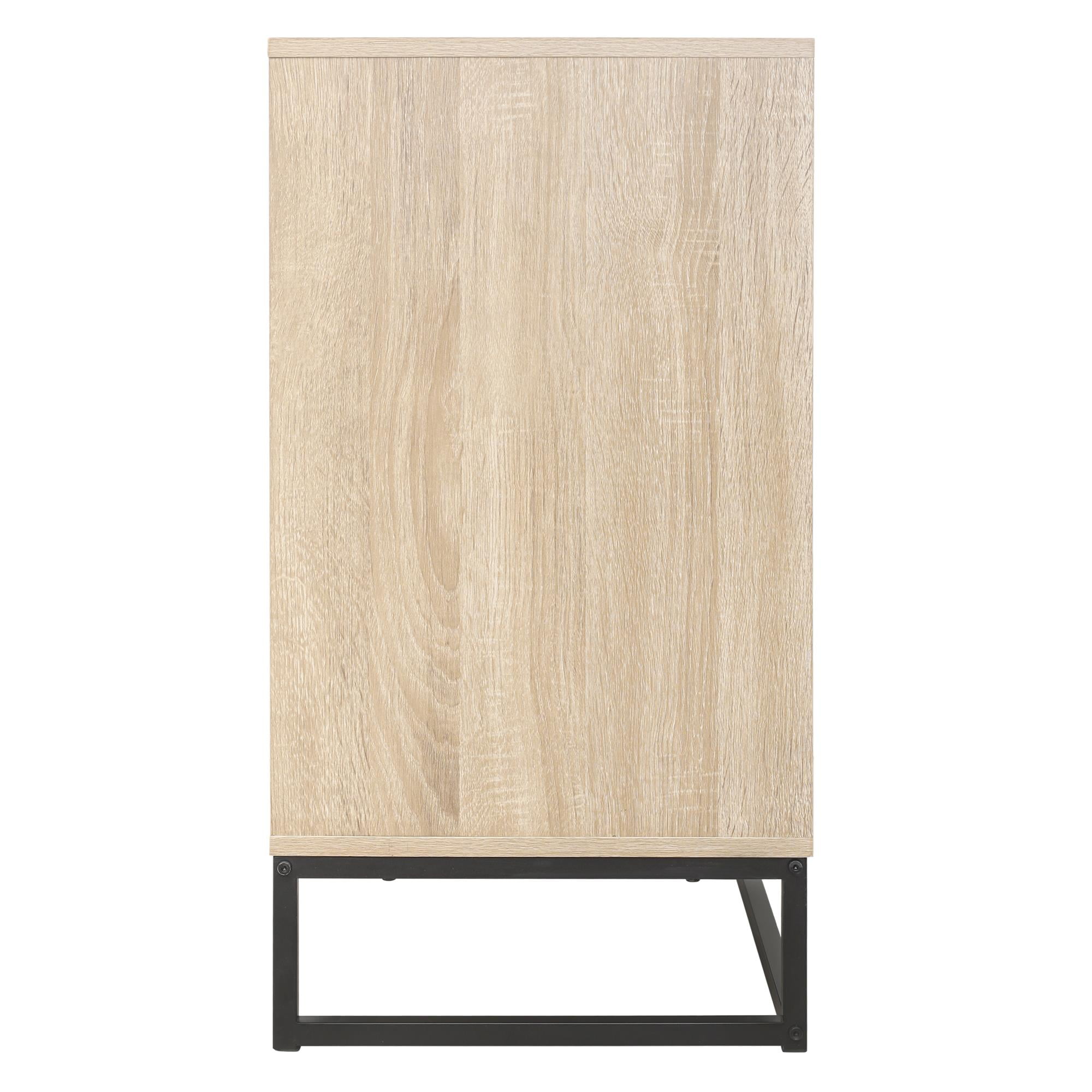 Spaco Accent Storage Cabinet, Sideboard Cabinet with 3 Drawer, Adjustable Shelf for Living Room, Bedroom, Dining Room, Study, Natural Spaco Accent Storage Cabinet, Sideboard Cabinet with 3 Drawer, Adjustable Shelf for Living Room, Bedroom, Dining Room, Study, Natural