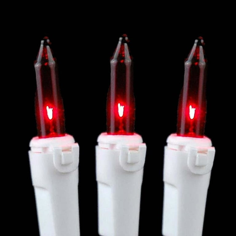Battery Operated Mini Lights, White Wire – Christmas Light Source