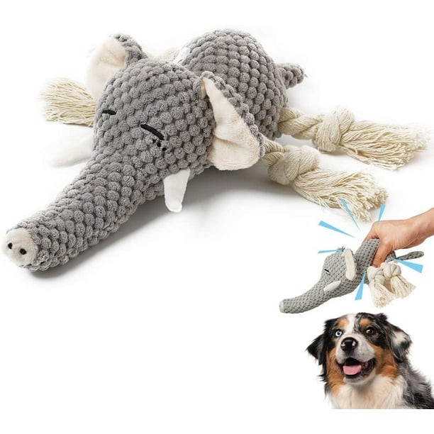 Jouet peluche lapin avec balle pour chien