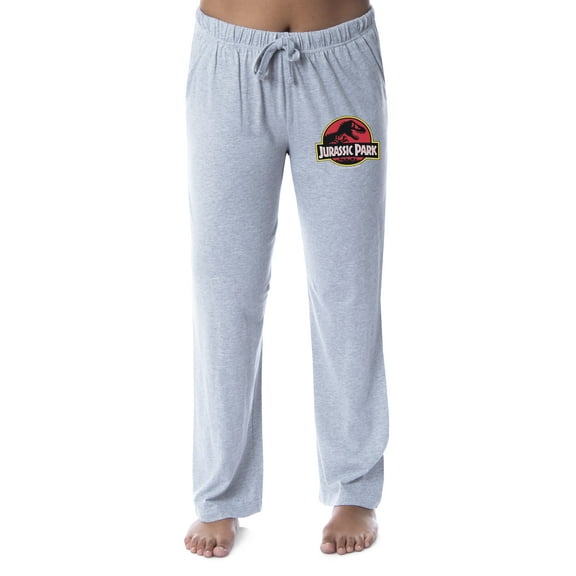 Jurassic Park Womens' Dinosaur Film Movie Title Logo Sleep Pajama Pants