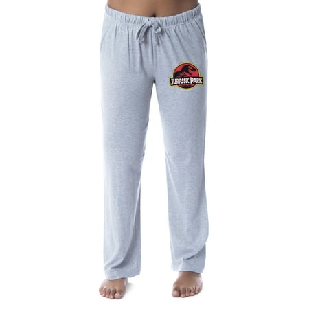 Jurassic Park Womens Dinosaur Film Movie Title Logo Sleep Pajama Pants