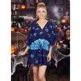 thumbnail image 3 of HAPPY BAY Women's Halloween Costumes Beachwear Summer Cover Ups for Swimwear Caribbean Pirates Dress Bathing Suit Swimsuit Coverups for Women 3X-4X Skull Crossbones, Blue, 3 of 5