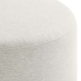thumbnail image 4 of Callum Large 23" Round Woven Heathered Fabric Upholstered Ottoman, 4 of 8